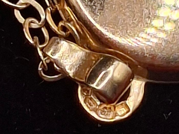 Vintage 9ct yellow gold locket necklace