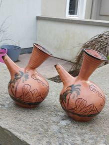 Set of 2 Glazed Botijos