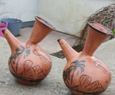 Set of 2 Glazed Botijos
