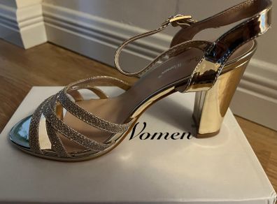 Belle Gold Heels