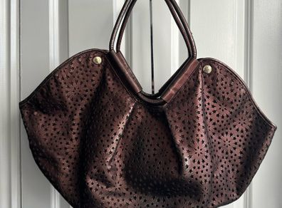 Metallic brown Jimmy Choo tote