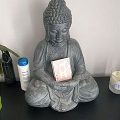 Grey Buddha Statue - Indoor / Garden Decorative Ornament
