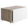 FMD Extendable Coffee Table White and Oak Image 2
