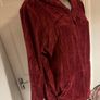 Esmara red wine velvet zipped hoodie with sequins size UK18 EU46 Postage included Image 4