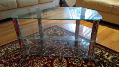 Glass TV stand. Good condition