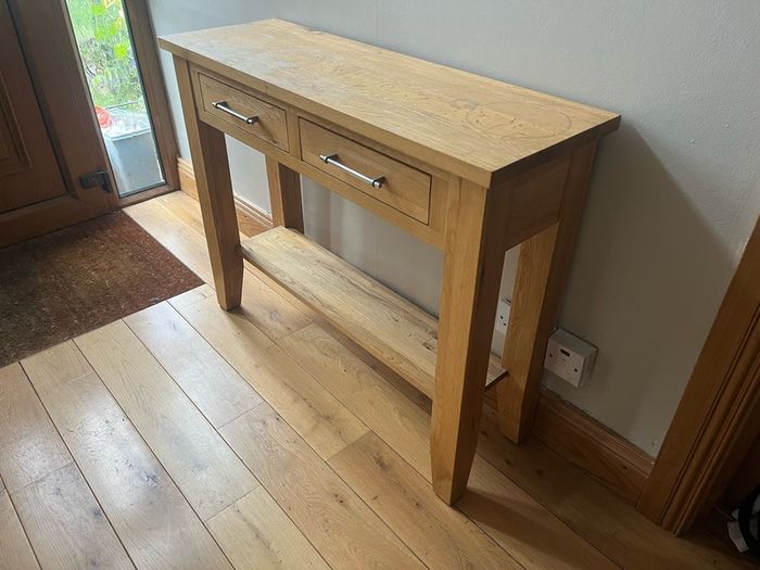 Solid Oak Hall Table