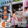 Concession Window for Food Truck, 48"x36" Aluminum Alloy Food Truck Service Window, Up to 85 Degrees Stand Serving Window Image 2