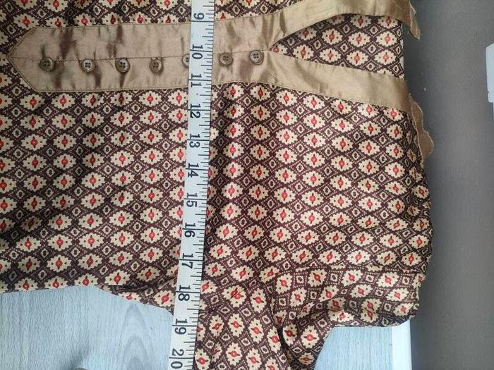 Brown Gold kaftan Small satin top Postage included