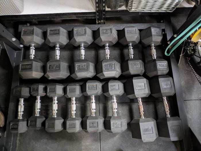Hex Dumbbells 7.5kg to 25kg