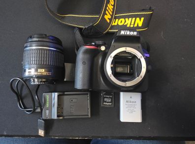 Nikon D3400 + 18-55mm Lens + 32GB SD Card + Charger for battery