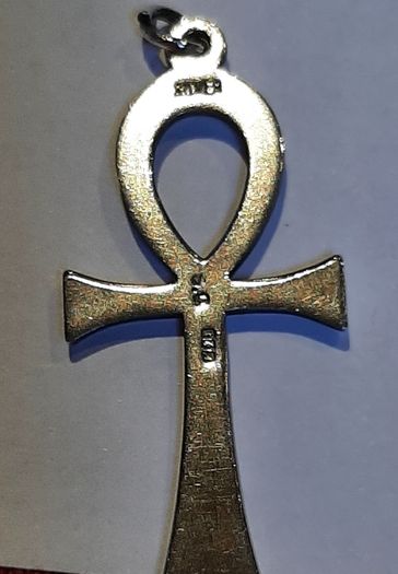 silver large cross with stamp