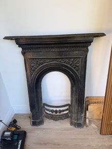 Vintage cast iron fireplace