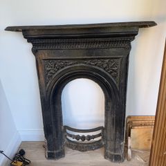 Vintage cast iron fireplace