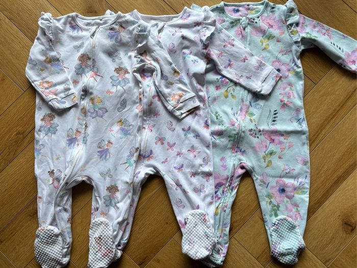 Baby girl sleepsuits (9-12 months)