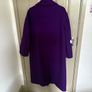 New Zara oversized wool mix coat in deep purple Image 4