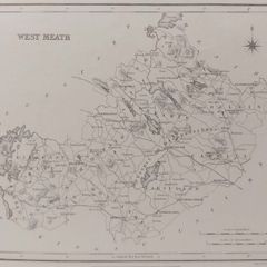 Westmeath 1837 Antique Map Including Baronies
