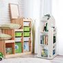 3-Tier Rotary Bookshelf Childrens Bookcases 360 Rotating Storage Display Rack Floor Standing Swivel Bookcase for Bedroom Living Room Study Office White Image 2