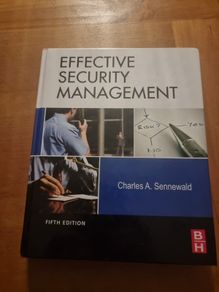 Management  Effective Security Management (Buch)  Charles A. Sennewald
