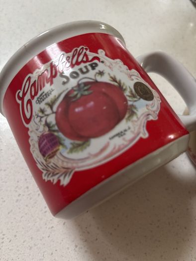 2 Vintage Campbell's Tomato and Condensed Soup Mugs - porcelain