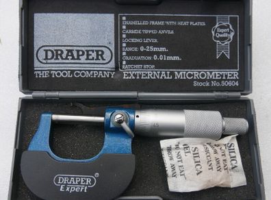 Draper Expert External Micrometer 0-25mm - Stock No. 50604