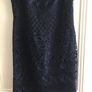 Ladies Navy Linen/Lace Dress: Size 8 (Fab for any occasion/work) Image 4