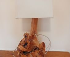 Burrell Root Unique Wooden Sculptural Table Lamp