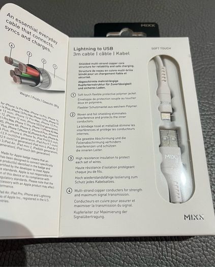 iPhone 14 13 12 11 iPod iPad apple usb to lightning fast charging cable