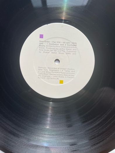 New Order 1983 release of Confusion 12 inch single in vg+ condition