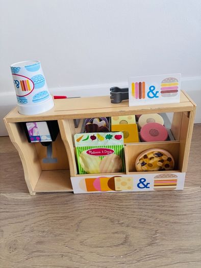 Melissa & Doug Sandwich Counter and Ice Cream Counter Wooden Toys
