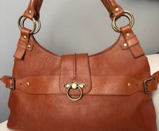Vintage Burberry Cognac leather shoulder bag