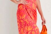 New angel sleeve wrap dress