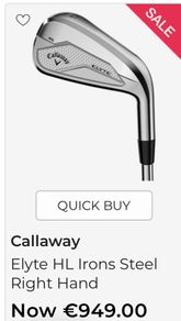 New Callaway Elyte HL irons