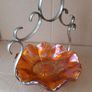 Carnival Glass Bowl On ( Epns ) Stand Image 3