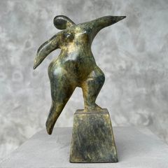 Off Balanced Lady (30cm) - Patinated Bronze