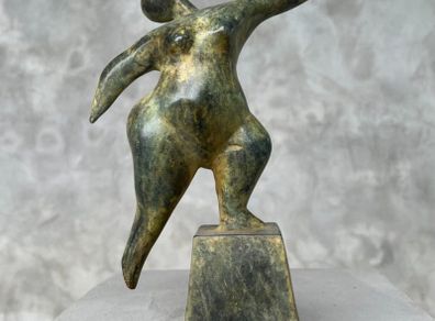 Off Balanced Lady (30cm) - Patinated Bronze