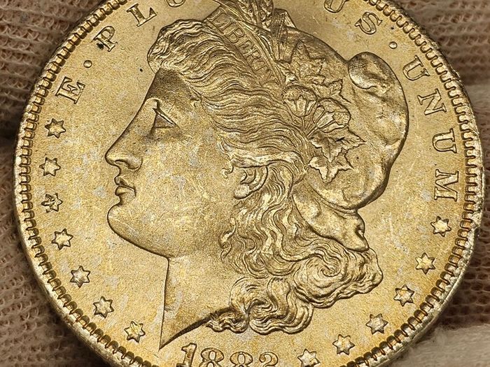 USA United States Silver 1882 Morgan Dollar Beautiful Uncirculated Lustrous Superb!