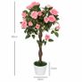 2 Artificial Plants Pink Rose Image 3