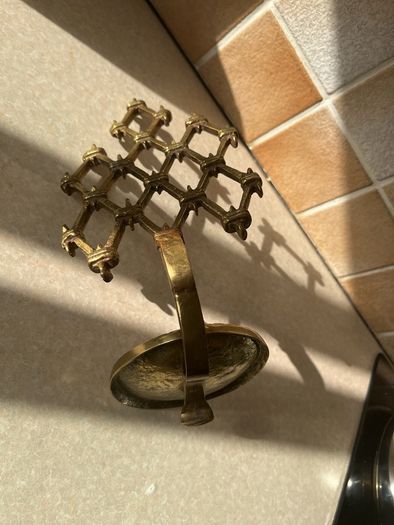 Vintage Solid brass sconce Wall Mount Pillar Candle holder