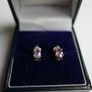 Beautiful Purple Amethyst Sterling Silver 925 Vintage Earrings Image 5