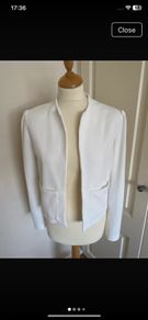 Mango smart white jacket size 8