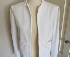 Mango smart white jacket size 8