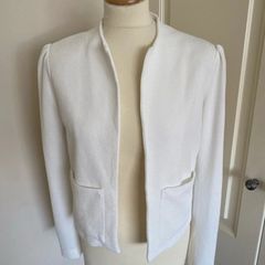 Mango smart white jacket size 8