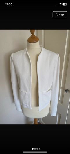 Mango smart white jacket size 8