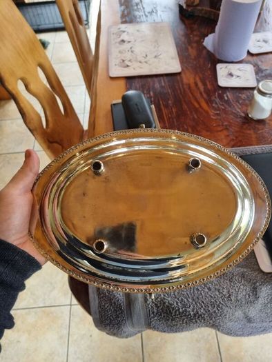 Silver plated serving dish