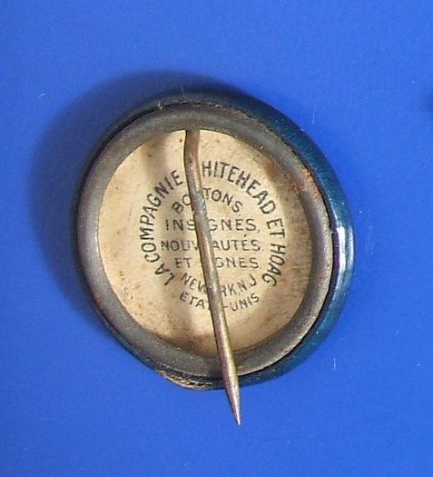 ESPOIR ET SALUT DE LA  FRANCE (Hope & Salvation of France) - an antique button-badge of the Sacred Heart of Jesus France (1910's)