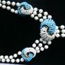 Vintage Beaded Crystal with Spiral Rope Necklace Image 3