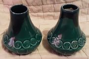 two vintage posie vases