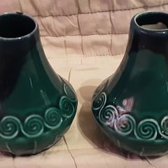 two vintage posie vases