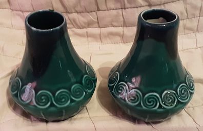 two vintage posie vases