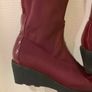Pilar Abril Red wedge Boots Image 5